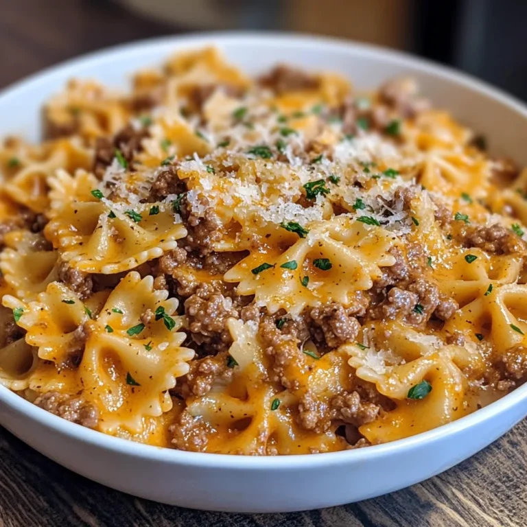 Cajun Garlic Butter Beef And Cheesy Bowtie Pasta