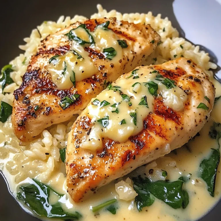 Creamy Garlic Chicken With Parmesan Rice
