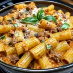 Creamy Roasted Red Pepper Rigatoni