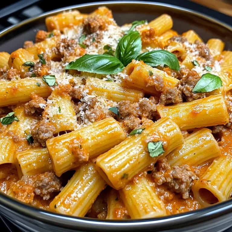 Creamy Roasted Red Pepper Rigatoni