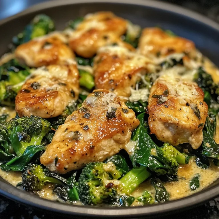 Garlic Chicken Spinach With Broccoli