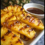 Grilled Pinapple with Cinnamon Honey Drizzle
