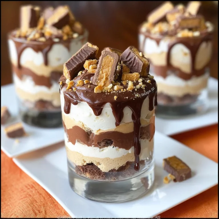 Mini Reese's Chocolate Peanut Butter Cheesecake Trifles