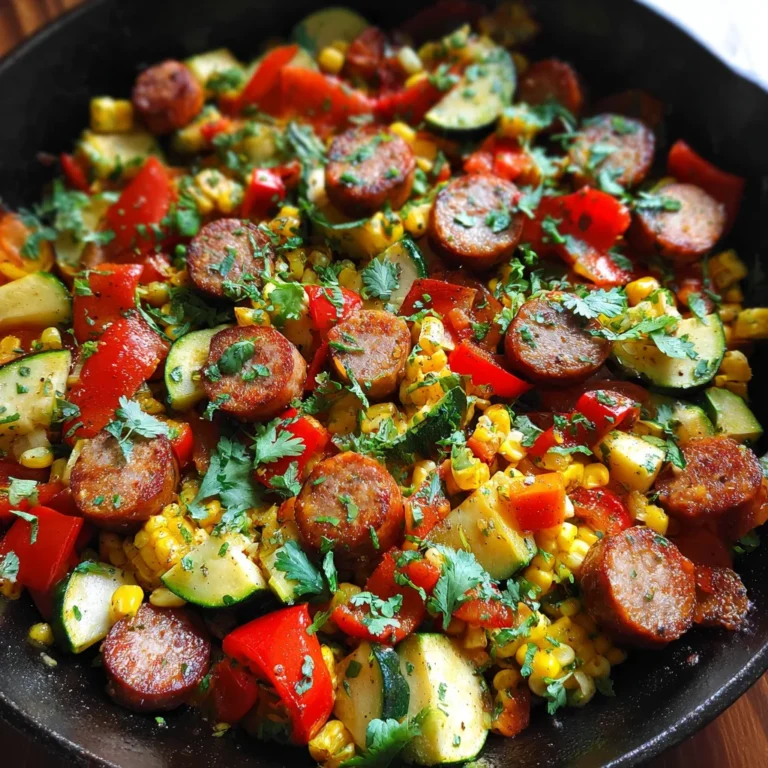 Sausage and Veggies Skillet - 30 Minute, One-Pan Meal