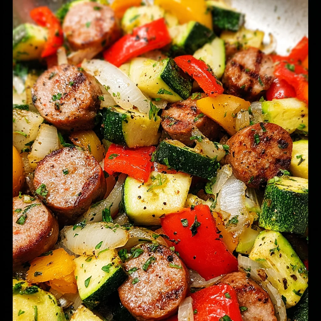 Skillet Sausage and Zucchini