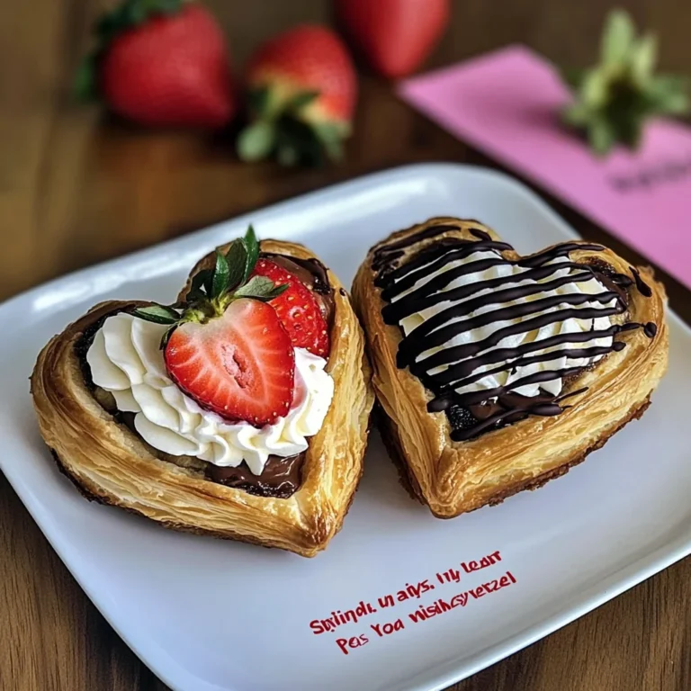 Strawberry Puff Pastry Hearts