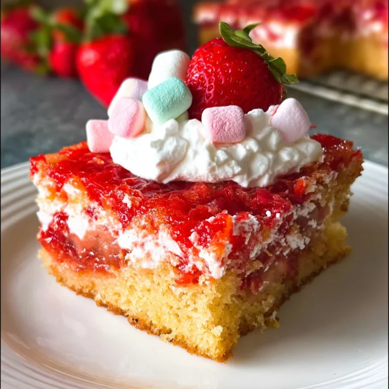 Upside Down Strawberry Cake