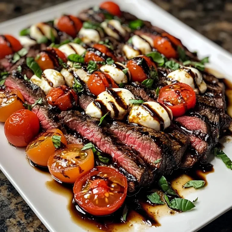 Balsamic Caprese Grilled Flank Steak