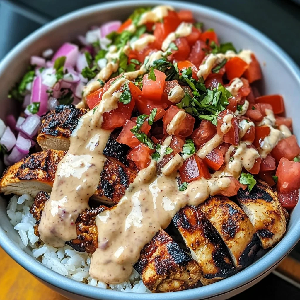 Burrito Bowls With Pico De Gallo & Chipotle Aioli