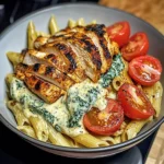 Cajun Chicken Pasta Bowl With Creamy Spinach Sauce
