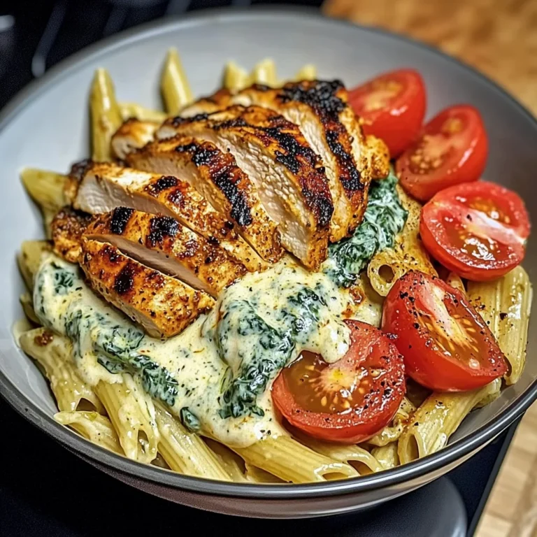 Cajun Chicken Pasta Bowl With Creamy Spinach Sauce