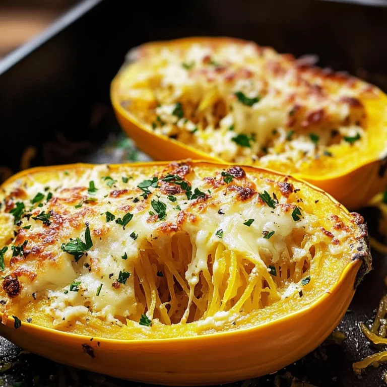 Cheesy Garlic Parmesan Spaghetti Squash