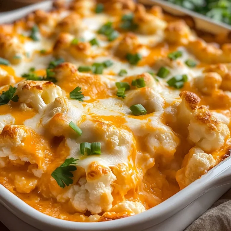 Creamy Buffalo Chicken Cauliflower Casserole Recipe