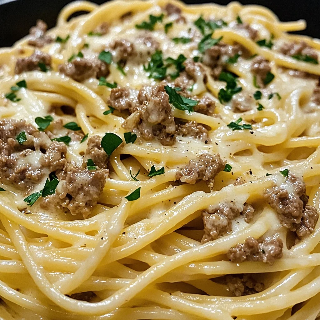Creamy Cheesy Garlic Butter Linguine