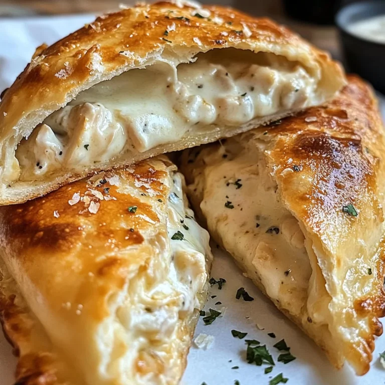 Crispy Cheesy Chicken Alfredo Air Fryer Calzones