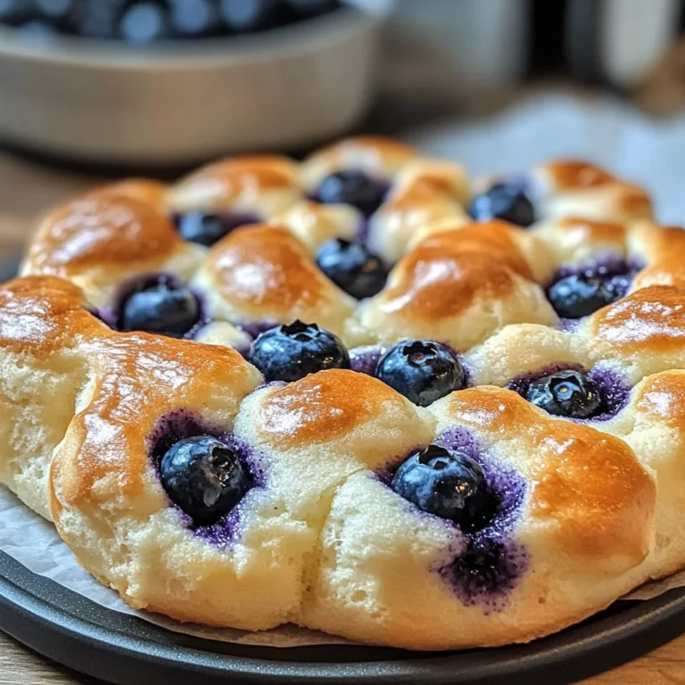 Fluffy Cottage Cheese Blueberry Cloud Bread