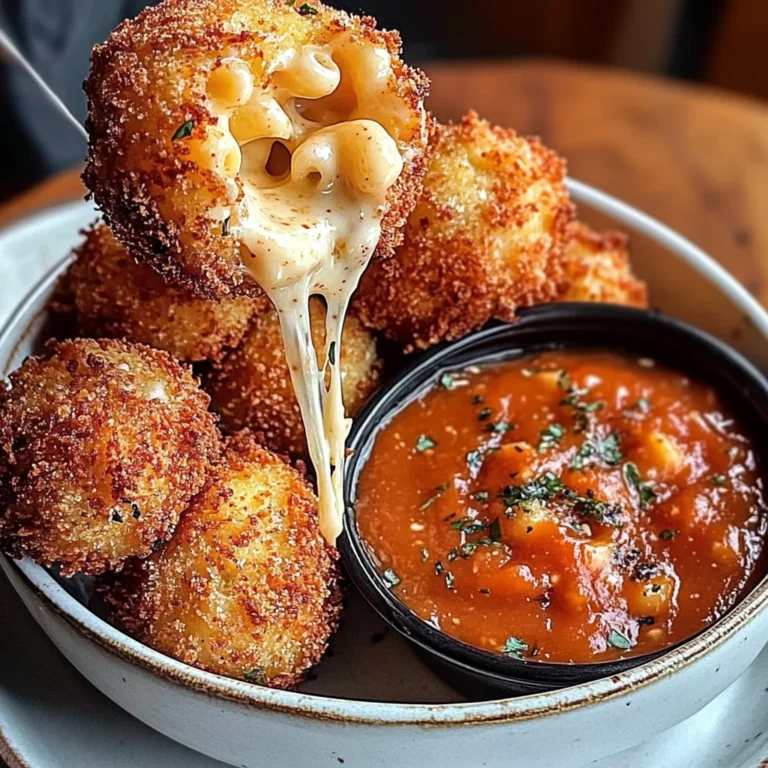 Fried Mac And Cheese Balls With Creamy Tomato Sauce