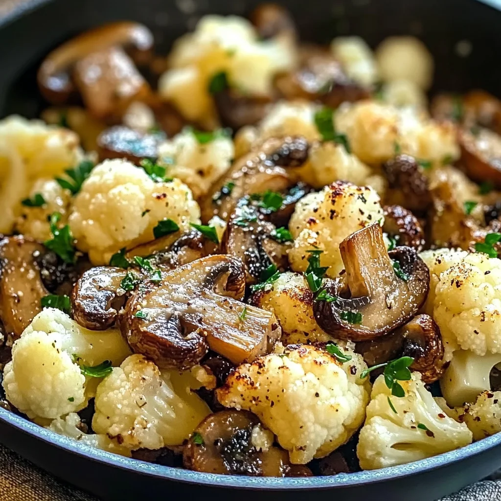 Garlic Cauliflower Mushroom Skillet: Quick & Delicious Dish