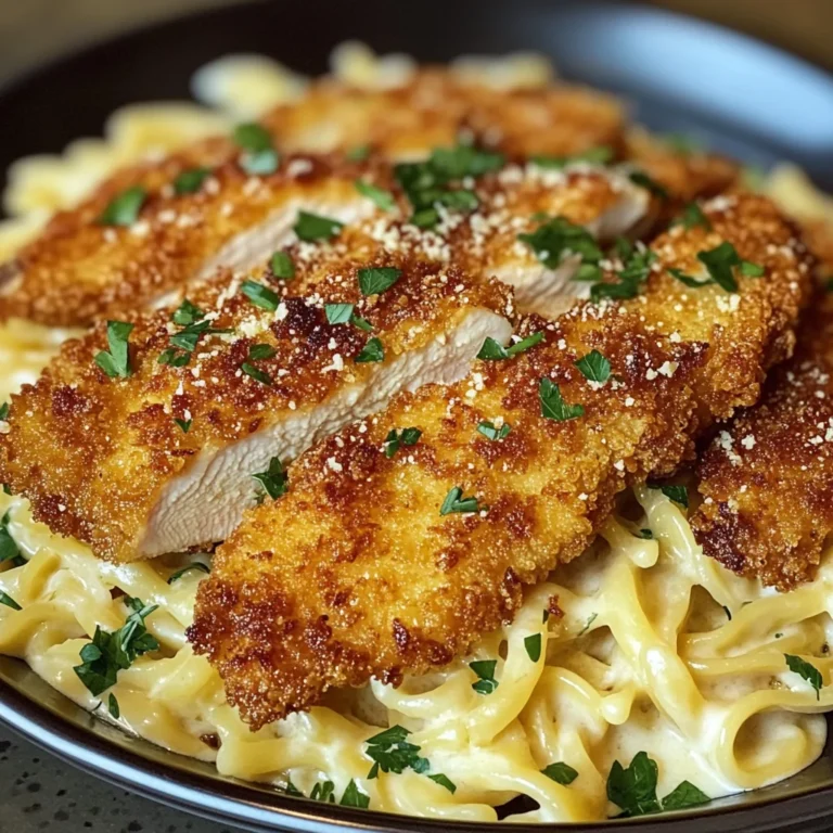 Golden Crispy Chicken With Velvety Buttered Noodles