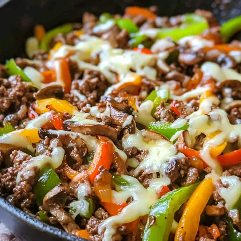Ground Beef Philly Cheesesteak Recipe (Keto)