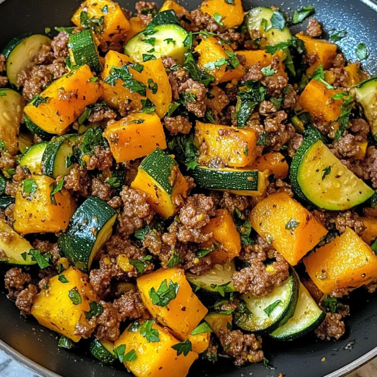 Ground Beef Zucchini Sweet Potato Skillet