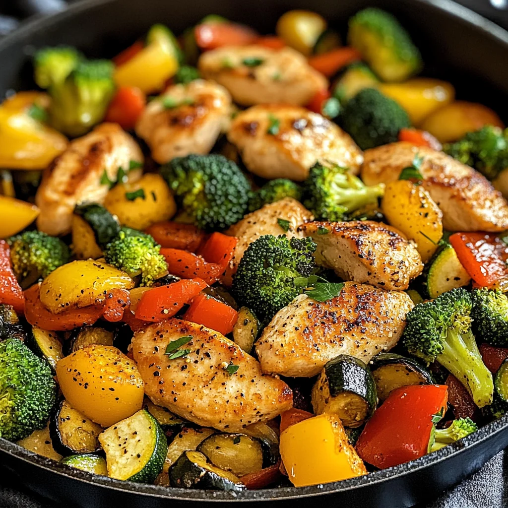 Healthy Chicken and Vegetables Skillet