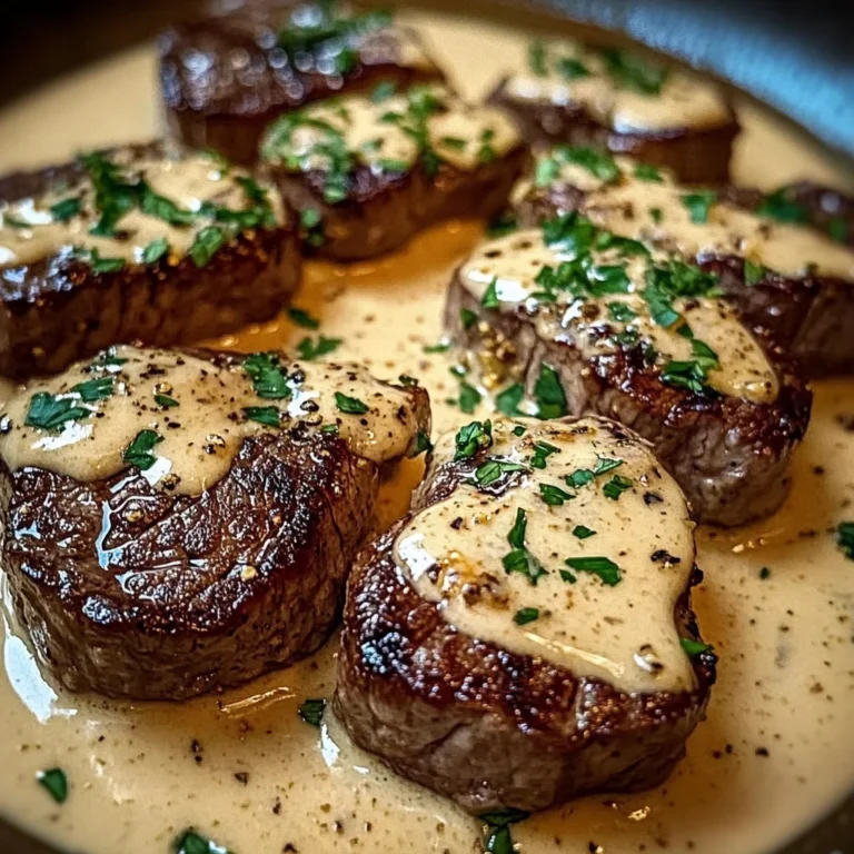 Juicy Steak With Creamy Garlic Sauce