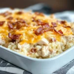 Keto Cauliflower Casserole, Loaded Chicken Bacon Ranch