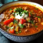 Keto stuffed pepper soup