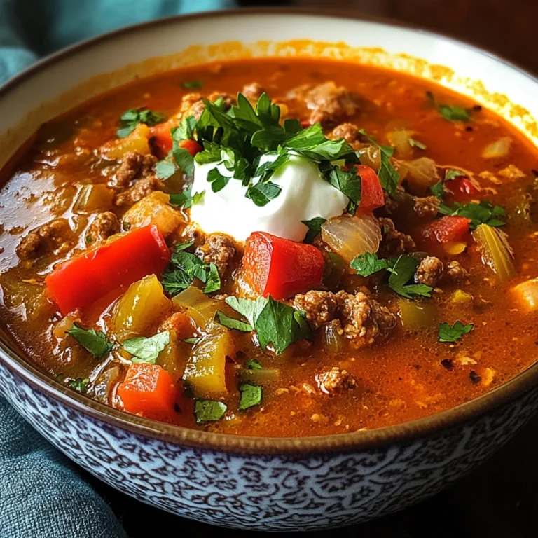 Keto stuffed pepper soup