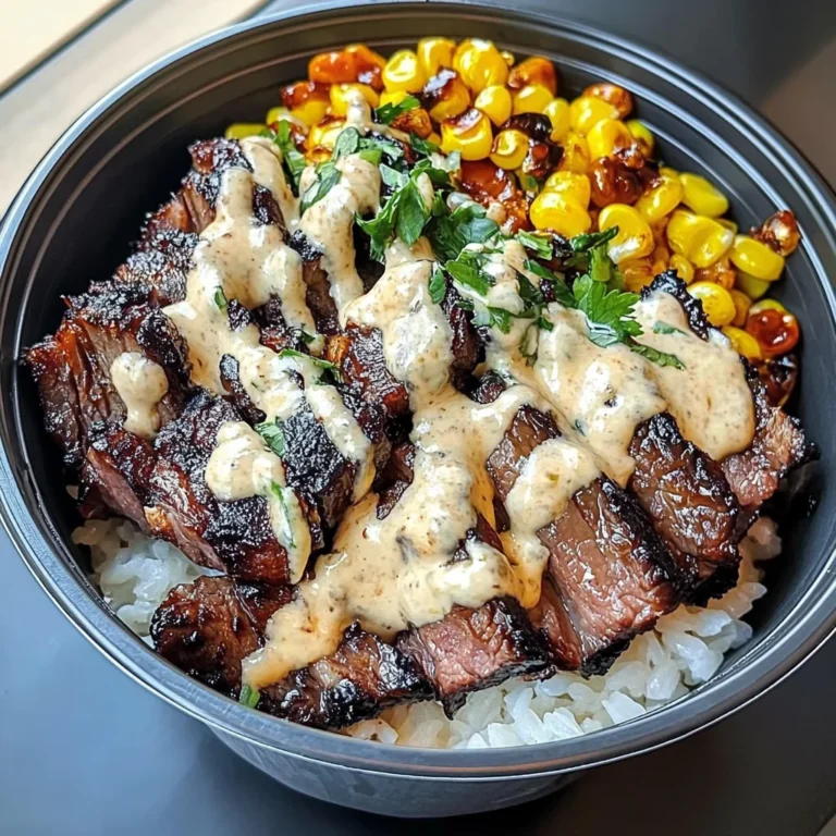 Korean Bbq Beef Bowl With Corn & Creamy Sauce