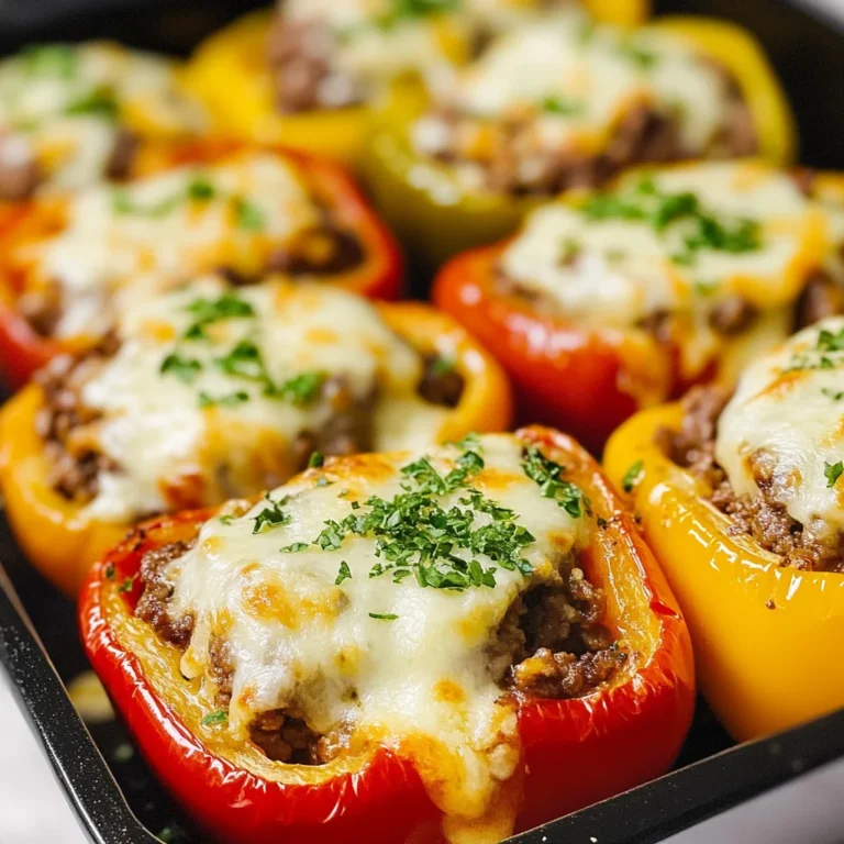 Low-Carb, Keto Cheeseburger Stuffed Peppers Recipe