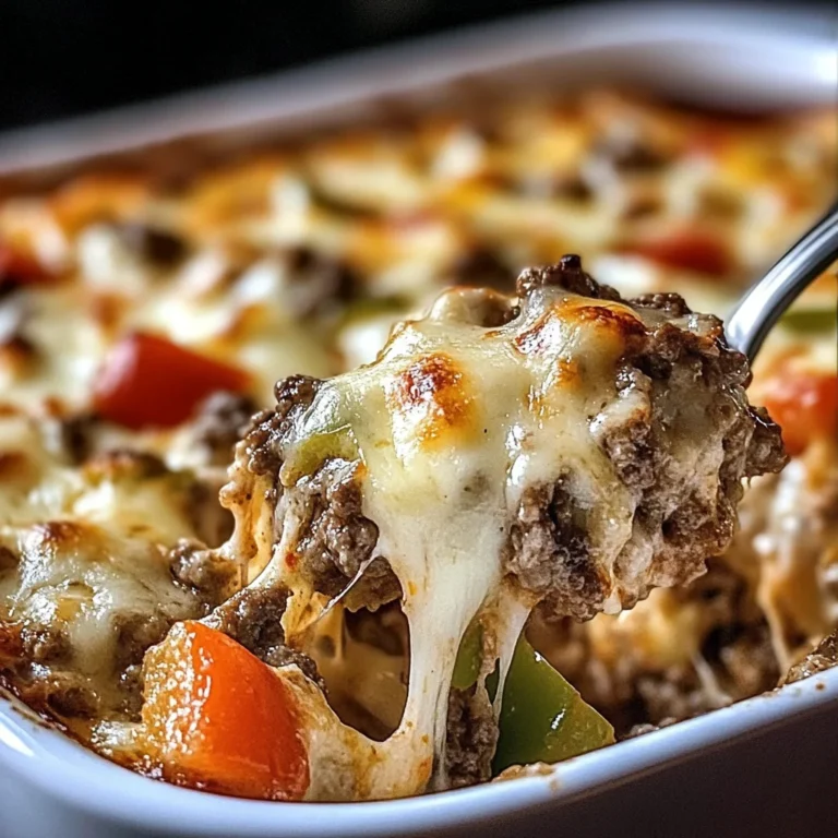 Low Carb Philly Cheesesteak Casserole