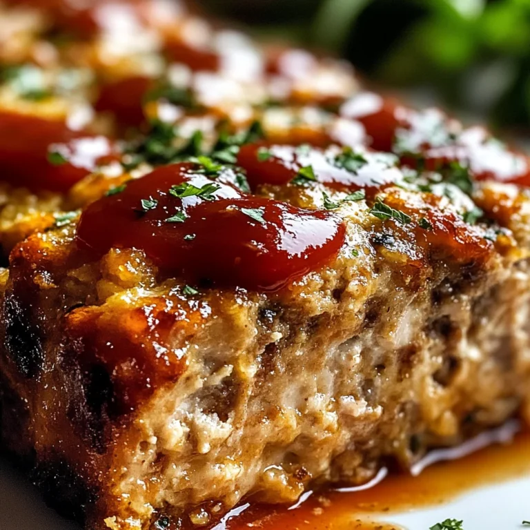 Melt-in-Your-Mouth Garlic Parmesan Chicken Meatloaf