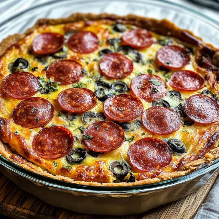 Pepperoni Pizza Keto Crustless Quiche