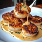 Seared Scallops With Spicy Cajun Cream Sauce