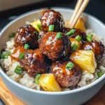 Sweet And Spicy Hawaiian Meatball Bowls
