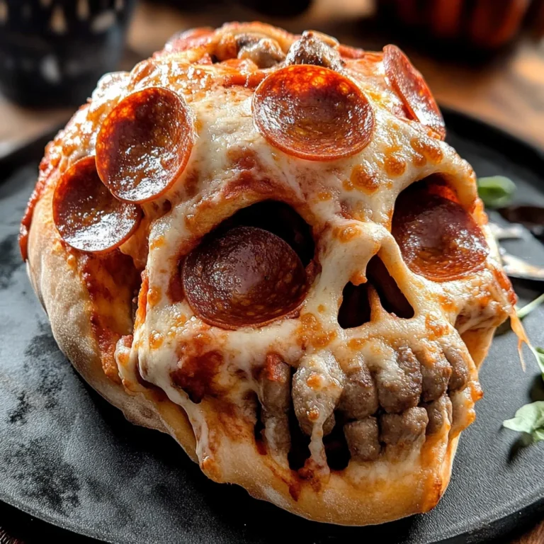Cheesy Halloween Pizza Skulls