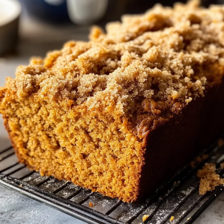 Easy Pumpkin Bread with Crumb Topping