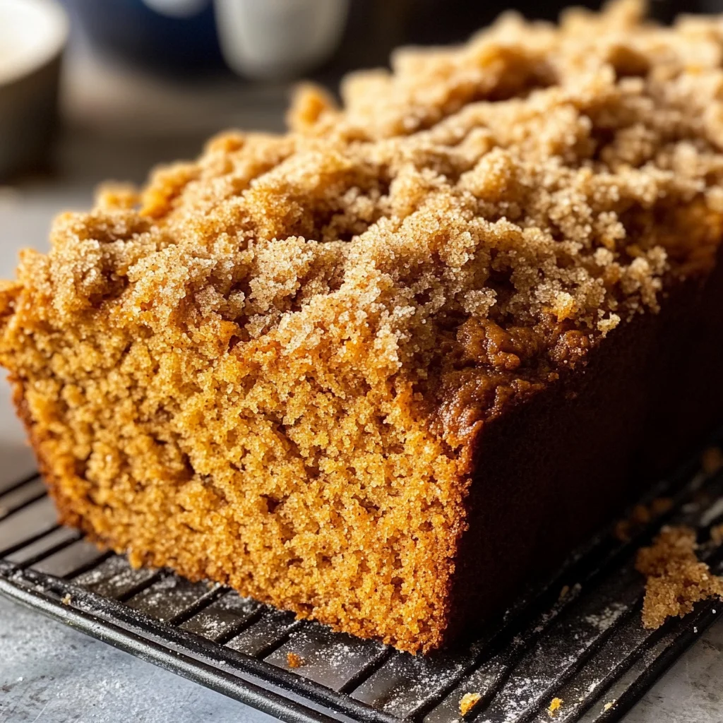 Easy Pumpkin Bread with Crumb Topping