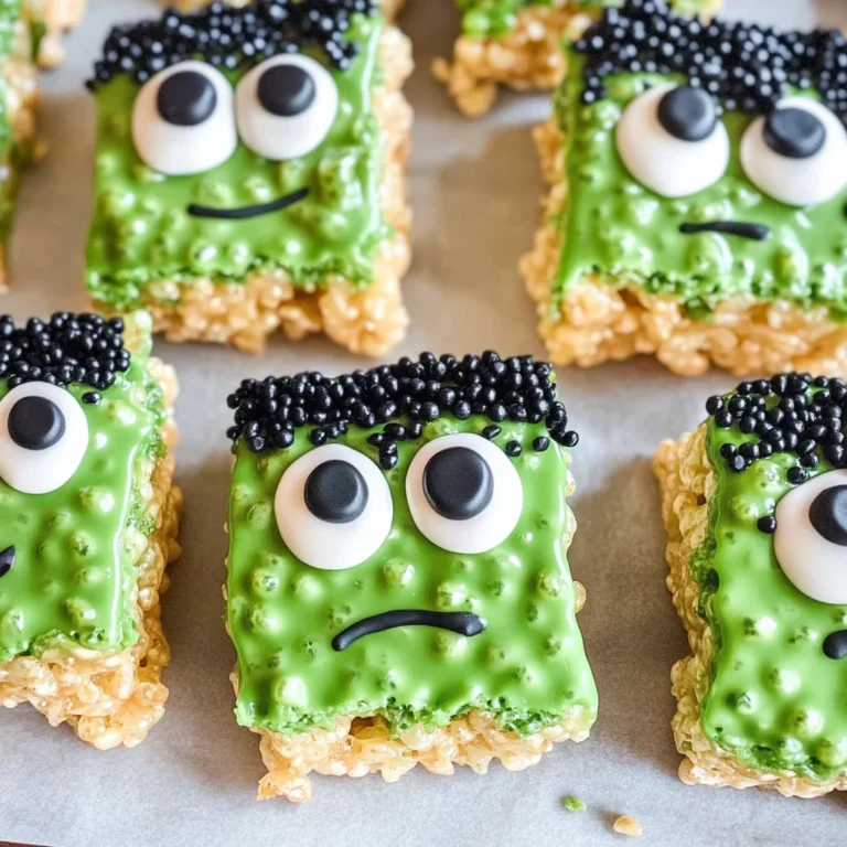 Frankenstein Halloween Rice Krispie Treats