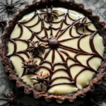 Halloween Chocolate Spiderweb Tart