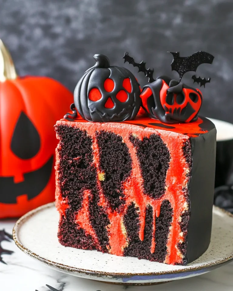 Spooky Halloween Marble Cake