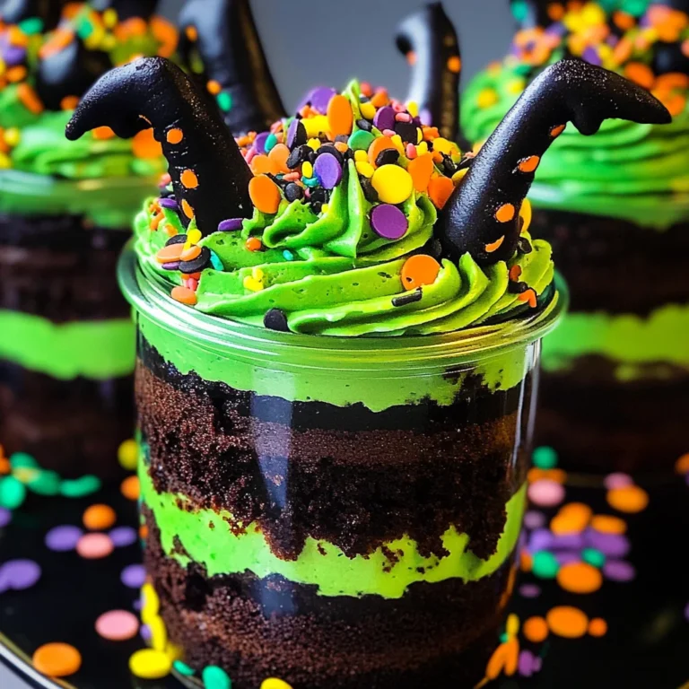 Witches Brew Halloween Cake Jars