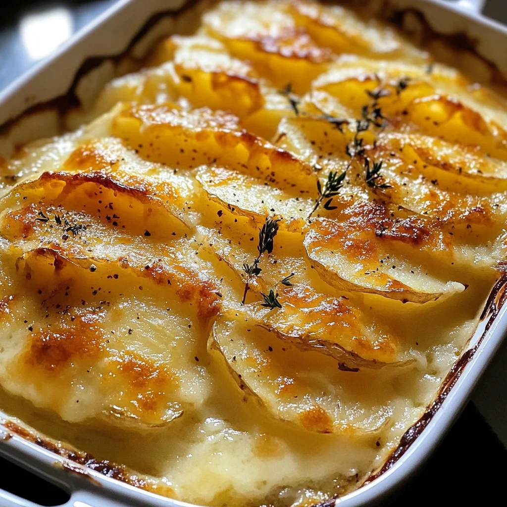 Cheesy Garlic Potatoes Gratin – Easy & Creamy Recipe