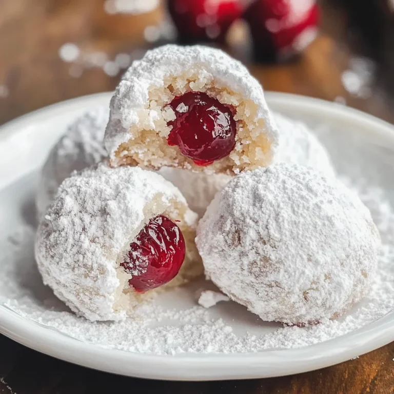 Cherry Snowball Cookies