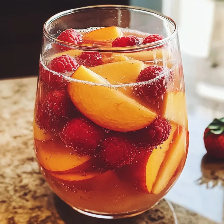 Chilled Peach Moscato Sangria
