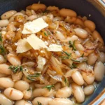 Caramelized Onion White Beans with Rosemary & Balsamic