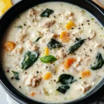 Creamy Italian Ground Chicken Soup