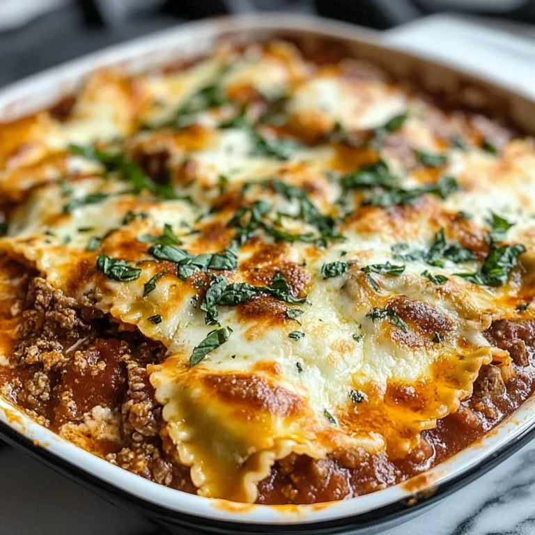 Decadent Beef and Cheese Ravioli Casserole